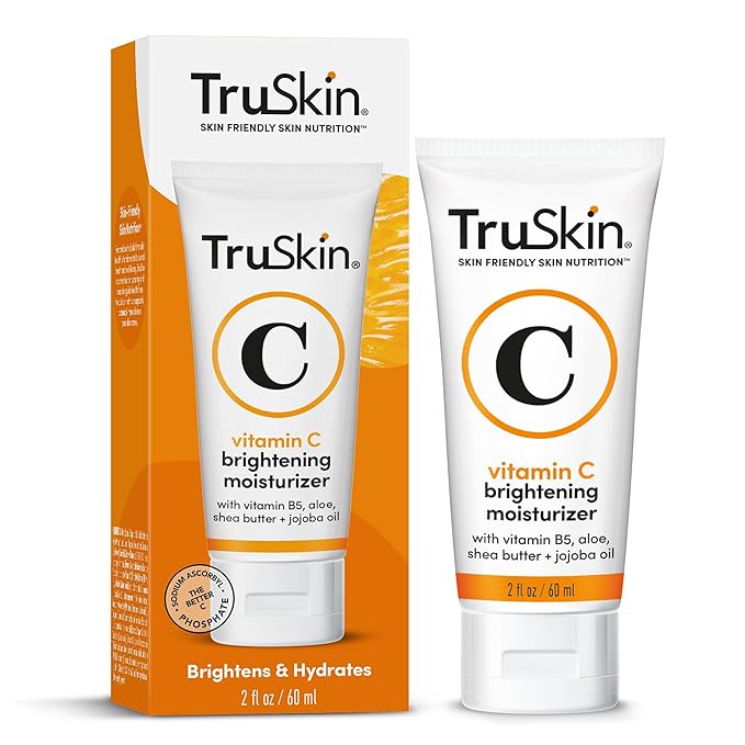 TruSkin Vitamin C Face Cream – Brightening & Hydrating Daily Moisturizer with Vitamin E, B5, Jojoba Oil & Green Tea – Smooth, Radiant-Looking Skin, 2 Fl Oz