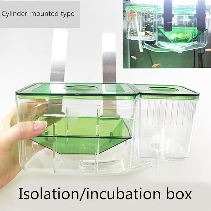 Fishtank Hatchery Incubator Aquarium Small Breeding Box Clear Breeder Isolation Hatching Boxes with Hook Fish Spawning Container