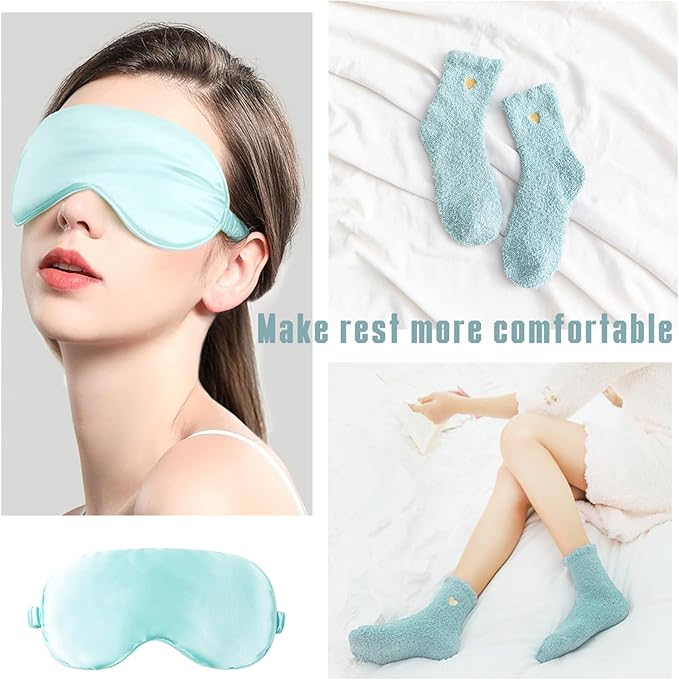 Birthday Gifts for Women Self Care Gifts Get Well Soon Gifts Baskets with Moon lamp for Women After Surgery,11PC Spa,Thinking of You Gift, Care Package for Mom Friend (Turquoise)