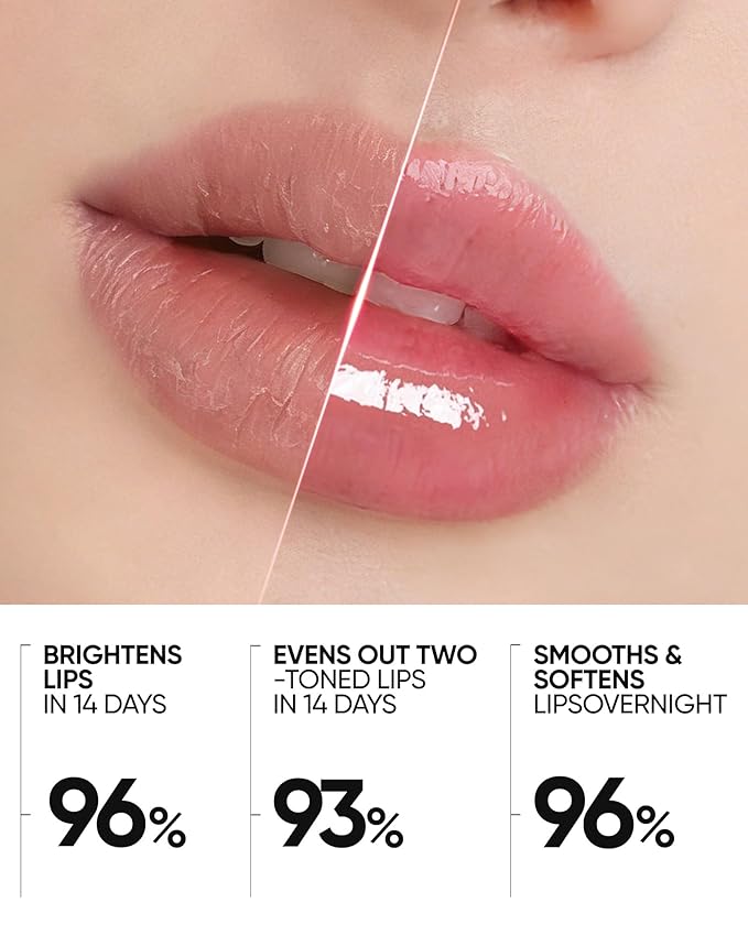 Peptide Brightening Lip Serum, Hydrating & Plumping Tinted Lip Gloss, Moisturizing Lip Balm with Polypeptides & Squalane for Glossy Sheer, Smooth Lips(01 Baby Pink)