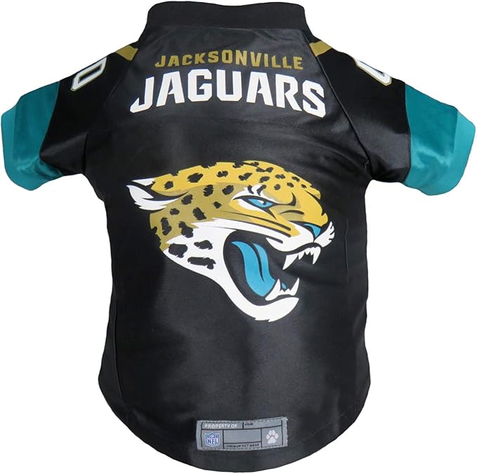 Littlearth NFL Jacksonville Jaguars Premium Pet Jersey, Team Color, X-Small