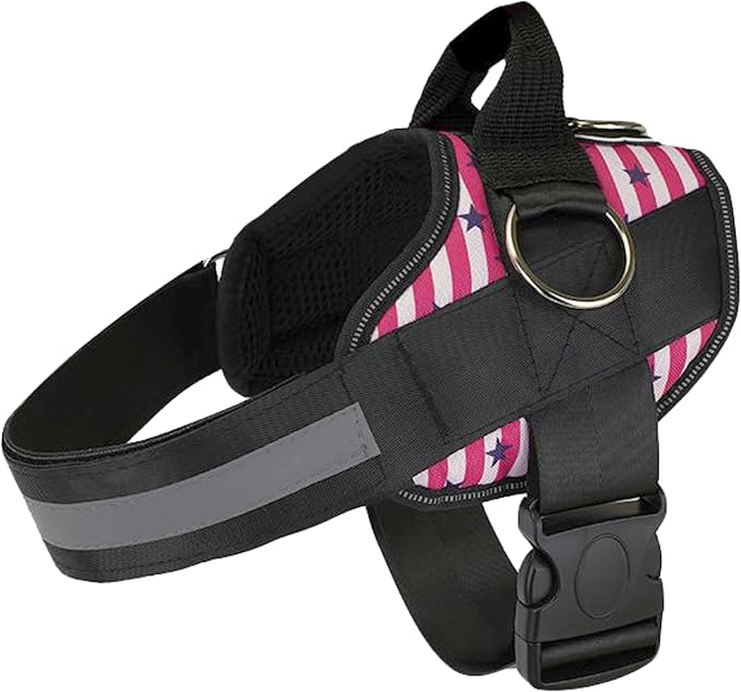 Joyride Basic Essential Dog Harness 1.0 - Small, Medium, Large Dogs, No-Pull Pet Vest with 3 Side Rings for Leash Placement, Adjustable for Training (Stars & Stripes, 2XL)