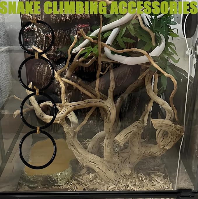 Snake Enrichment Rings for Ball Python Playground Climbing Toys,Enrichment Toys for Corn Snake,Exploring&Climbing Accessories for Snakes