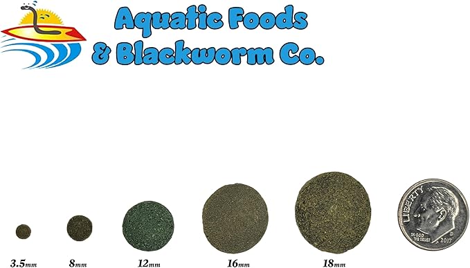 Aquatic Foods Inc. 12mm 1/2" Sinking Wafers of Algae & Spirulina Ideal for Plecos, Bottom Fish, Catfish, Shrimp, Snails, Crayfish, All Herbivorous & Omnivorous Tropical Fish...AFI Wafers..45-lbs