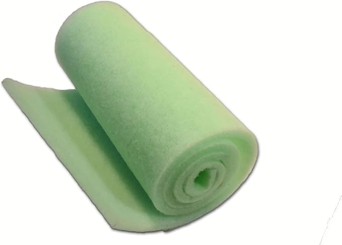 Lime Green Fine Filter Media, 1" Thick, 28" x 240" Roll, Perfect for Aquariums, Ponds or Water Gardens, Made in USA