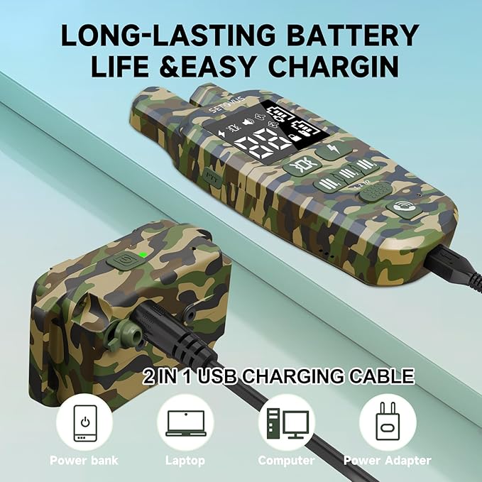 Shock Collar for Dogs, Dog Training Collar, 4500 FT Bark Collar Rechargeable Electric Collar with Recording & Calling & Vibration & Shock for All Breeds (Camouflage)