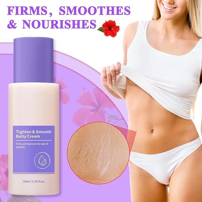 Tighten & Smooth Belly Cream - Tighten and Lift Neck Cream, Advanced Firming Lotion for Arms, Butt & Thighs | Visibly Lift Loose Skin, Improve Elasticity & Tone