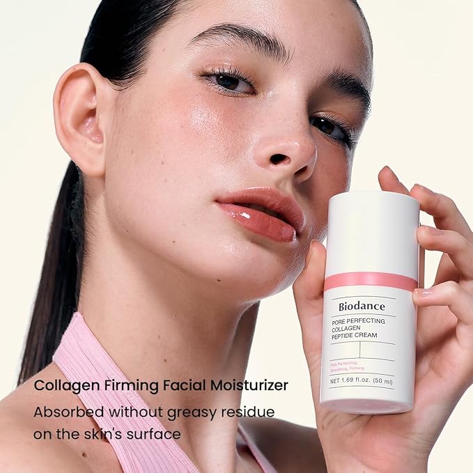 BIODANCE Pore Perfecting Collagen Peptide Cream, Hydrating, Plumping, Pore Care, Firming Facial Moisturizer, Korean Skin Care | 1.69 fl. oz.