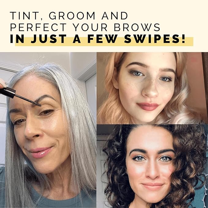 Elizabeth Mott Queen of the Fill Eyebrow Gel ??Tinted Brow Filler, Volumizer & Setter, Natural-Looking Fuller Brows ??Covers Gray Hairs, Water-Resistant, Long-Lasting ??Cruelty-Free, Blonde Shade, 4g