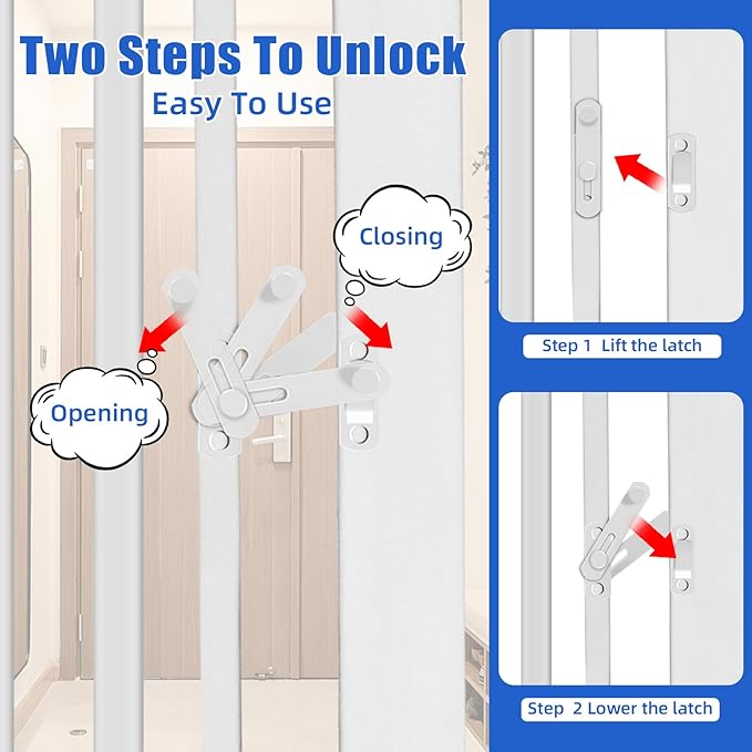 55 Inch Extra Tall Pet Gate for Cats,29.92"-43" Adjustable Wide Dog Gates,Pressure Mounted Walk Through Tall Pets Gate for Doorways,Hallway,Stairs(White)