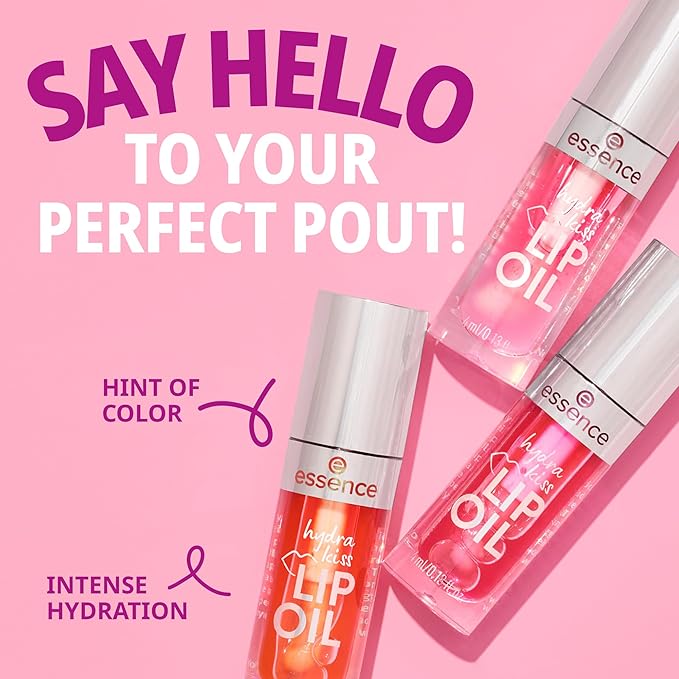 essence Hydra Kiss Lip Oil, Intense Hydration & Glossy Finish, Infused with Hyaluronic Acid, Vitamin E & Jojoba Oil, Vegan & Cruelty Free (05 | Midnight Mystery)