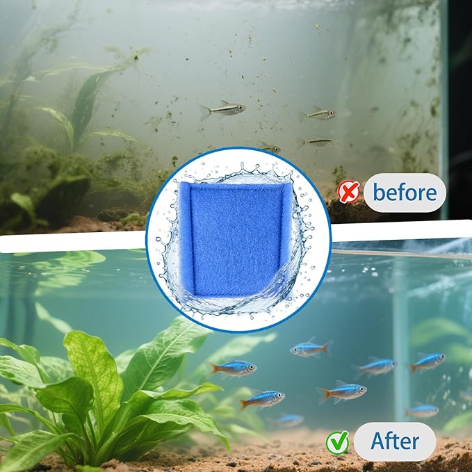 8 Pack Aquarium Filter Cartridges Replacement Filter Pad Compatible with Rite-Size C – Fits Marineland Penguin PRO 275/375 & Penguin 200/350 Power Filters