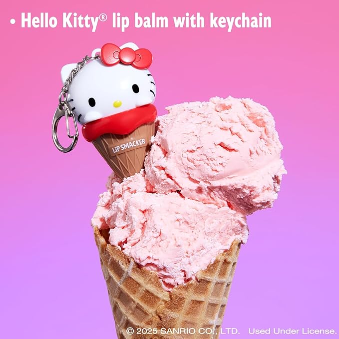 Lip Smacker Hello Kitty Lip Balm | Ice Cream Flavored | Moisturizing | Soft Shine | Cruelty-Free