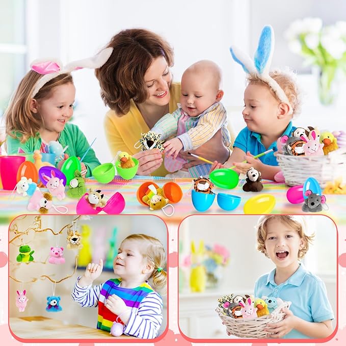 36 Pcs Mini Plush Animals Toys,Cute Stuffed Animals Plush Set for Kids,Goodie Bag Fillers,Basket Stuffers,School Prizes,Valentine's Day Party Supplies