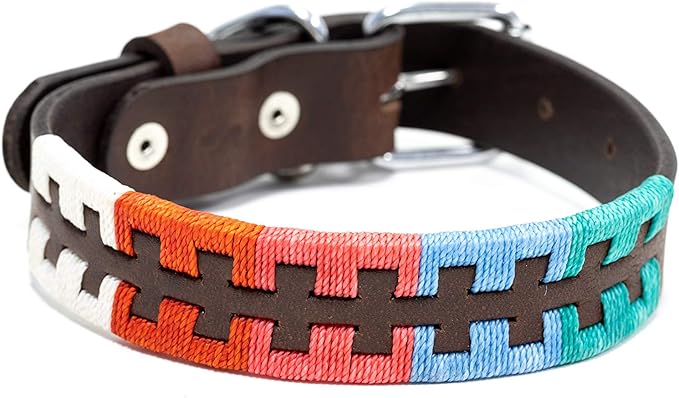 Gaucho Goods Tribal Leather Dog Collar - Zephyr (XL)