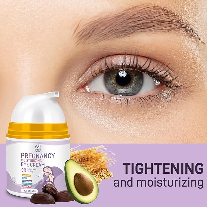 AOAO Plant Formula Hydrating Multi Action Eye Cream, Relieve Wrinkles & Bags, with Collagen and Shea Butter, Pregnancy Eye Care, Healthy and Gentle, 1.058 OZ
