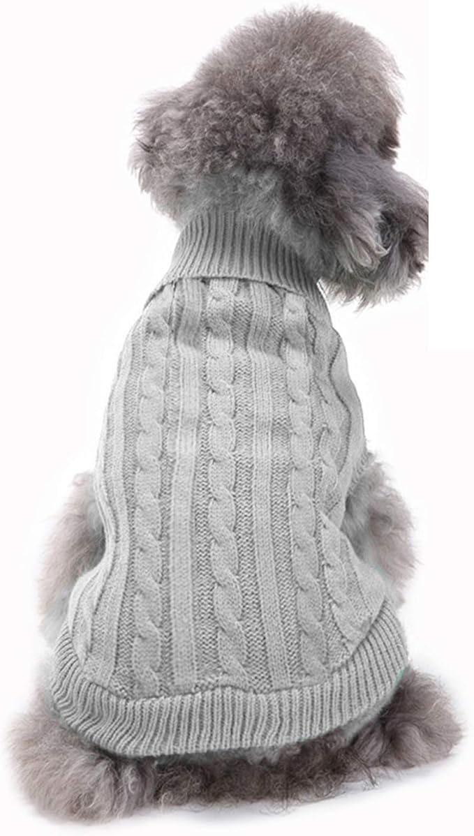 Dog Sweater, Warm Dog Sweaters for Small Dogs Medium Large Dogs, Cute Winter Classic Turtleneck Pet Sweater Cat Sweater Dog Clothes Coat Dog Christmas Sweaters for Girls Boys Dog Puppy Cat