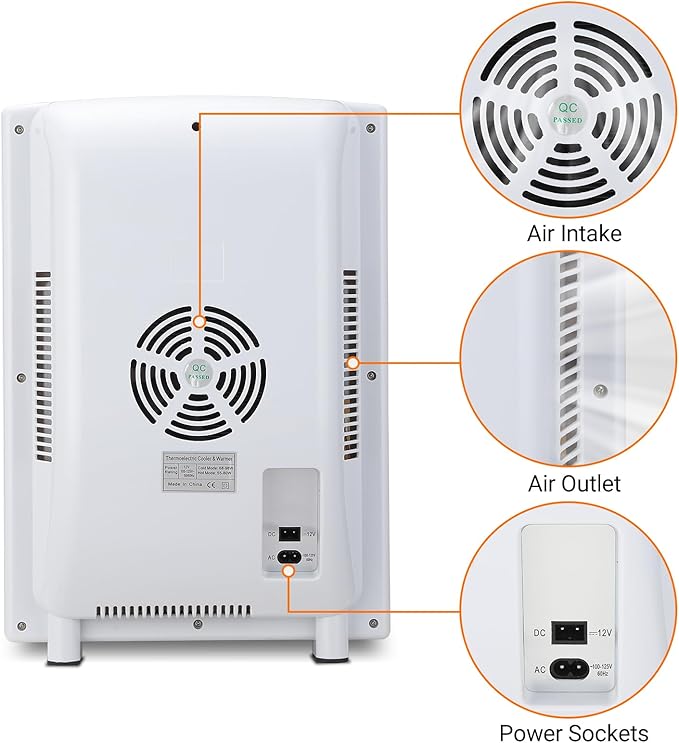 25L Reptile Incubator with Handle, Portable Dual Power Science Laboratory Incubator 10-60°c (72-140°f), 12VAC/110VDC Small Reptile Digital Insulated Box for Home, Laboratory, Farm