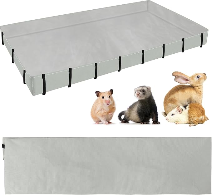 Waterproof Guinea Pig Cage Tarp Bottom for C & C Grids Habitat, 48"*24" Washable Guinea Pig Liner Base for Rabbits Hamsters Hedgehogs Ferrets Small Pets