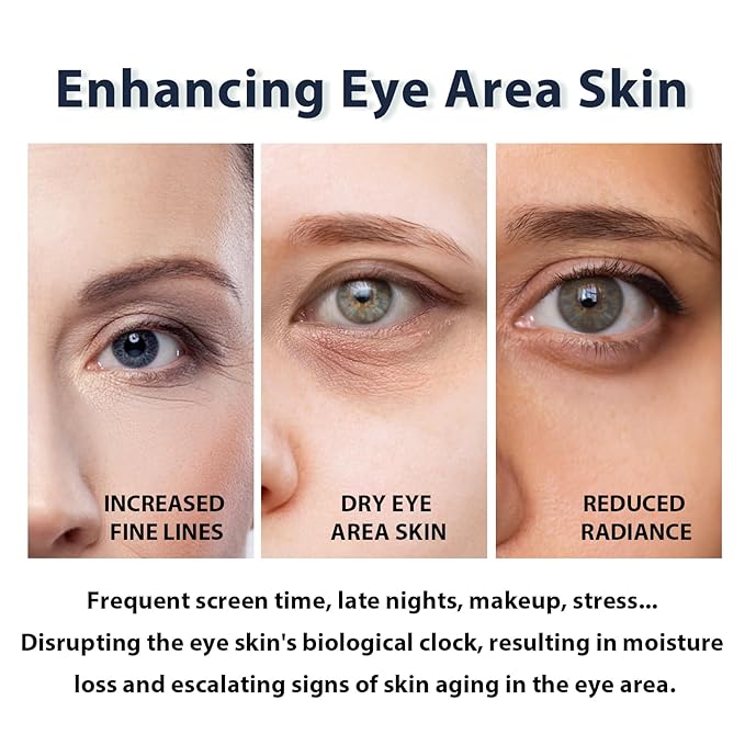 3% Caffeine Eye Cream for Dark Circles Puffiness & Bags Under Eyes Night Cream (3 Pack 15g Each)