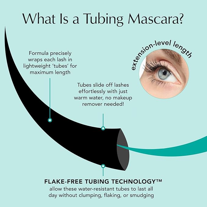 Thrive Causemetics Liquid Lash Extensions Mascara, Tubing Thrive Mascara Lengthening, Volumizing & Curling, Smudge Proof, Washable, No Clumping or Flaking, Vegan & Cruelty Free, Crystal (Brown Black)