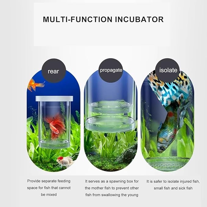 3pcs Floating Nursery Tanks Breeding Box for Baby Fish and Shrimp Great for Home and Office Aquariums Use