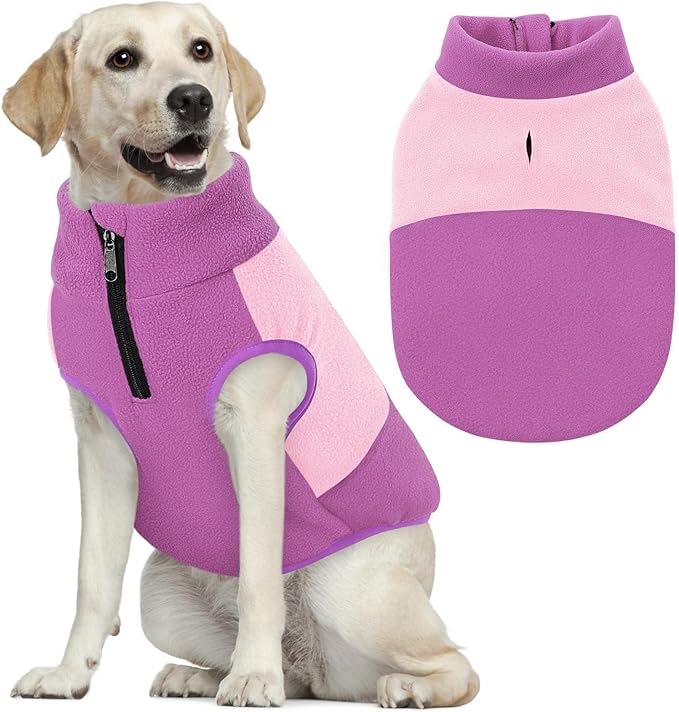 Queenmore XX-Large Fleece Dog Sweater, Soft Dog Fleece Sweater, Pet Vest Winter Jacket Coat Sweatshirt for Male or Female Cats Puppy Small Medium Large Extra Large Breed