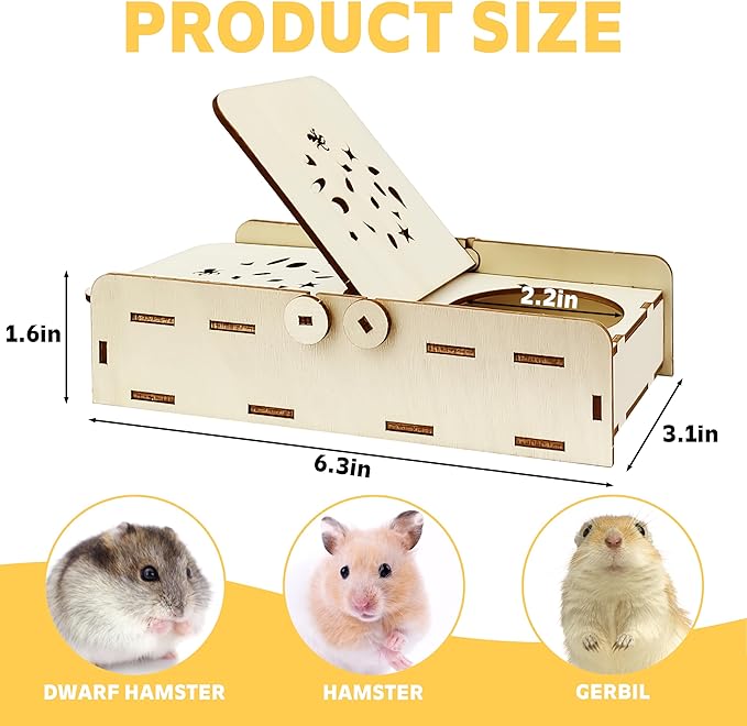 Guinea Pig Foraging Toys, Small Animals Hide Treats Foraging Puzzle Toys,Wooden Foraging Game Interactive Enrichment Toy for Rabbits, Hamsters, Bunny, Chinchillas, Rats and Gerbils