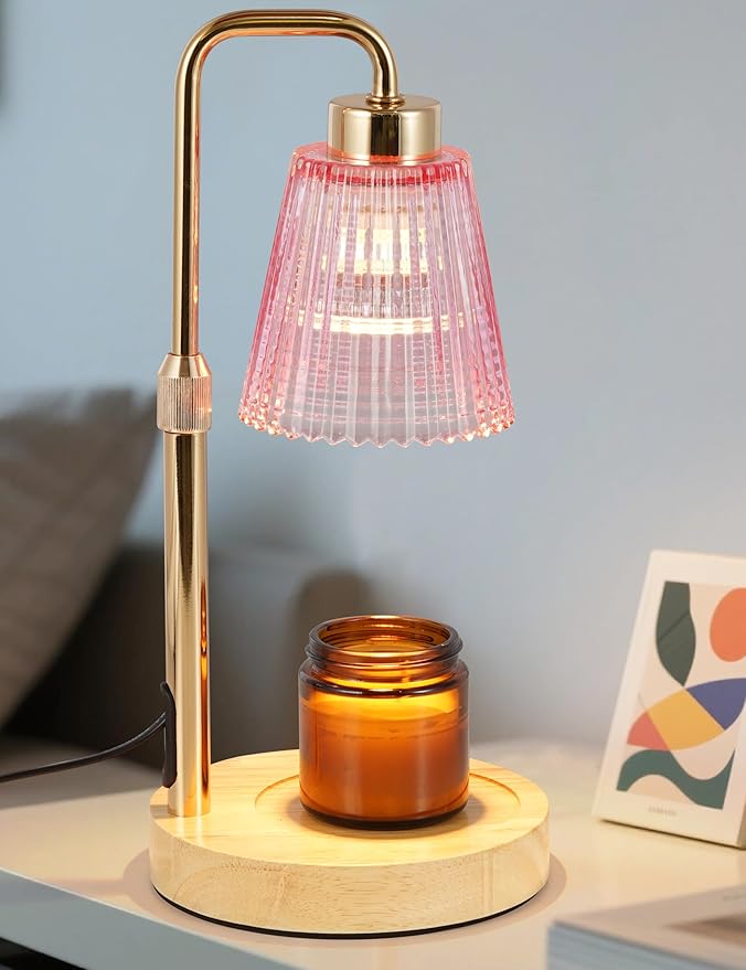 Candle Warmer Lamp with Timer Dimmable, Birthday Gifts for Women Mom, House Warming Gifts New Home Decor, Wax Melt Warmer for Jar Candles with 2 Bulbs