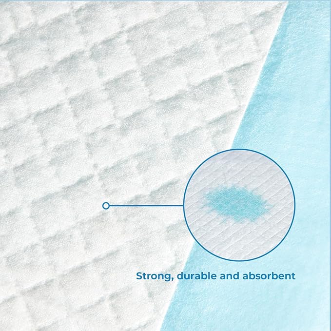 Best Pet Supplies Puppy Pads - Disposable, Dog Training Potty, Super Absorbent Baby Blue Puppy Pee Pads for Dogs (100 Count)