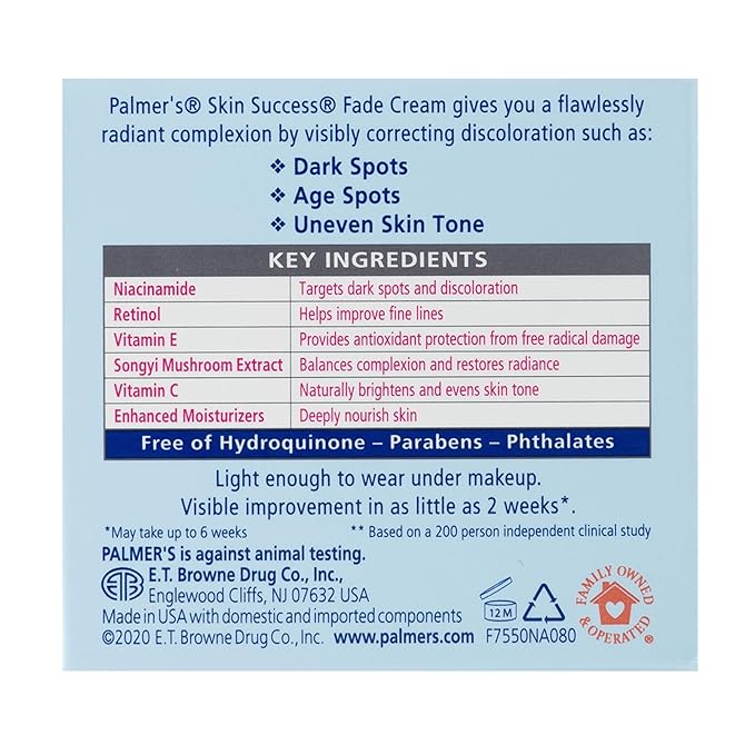 Palmer's Skin Success Anti-Dark Spot Fade Cream with Vitamin E and Niacinamide,for All Skin Types 2.7 Ounce,(Pack of 2)