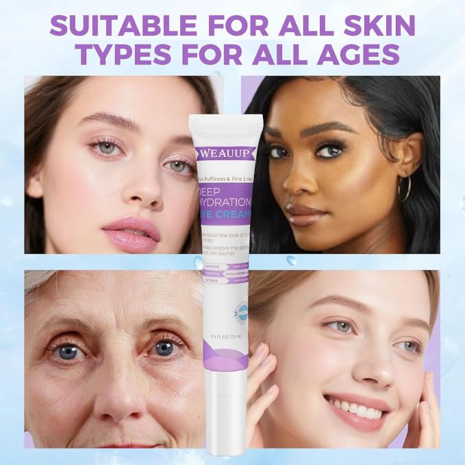 Eye Cream for Dark Circles & Puffiness – Revitalizing Formula with Retinol, Hyaluronic Acid, Caffeine, Peptides & Plant Extracts to Smooth Fine Lines