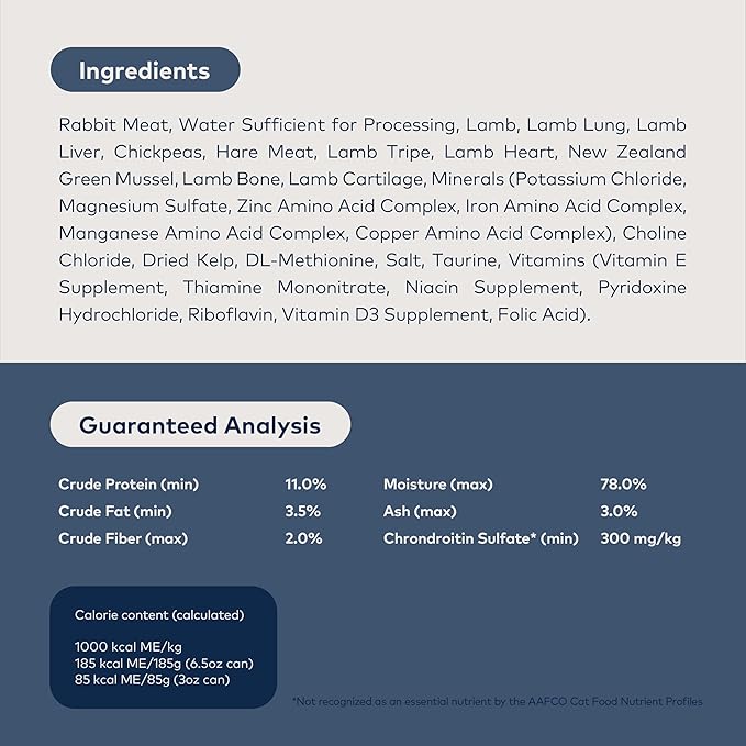 ZIWI Peak Wet Cat Food – All Natural, High Protein, Grain Free, Limited Ingredient, with Superfoods (Rabbit & Lamb, Case of 12, 6.5oz Cans)