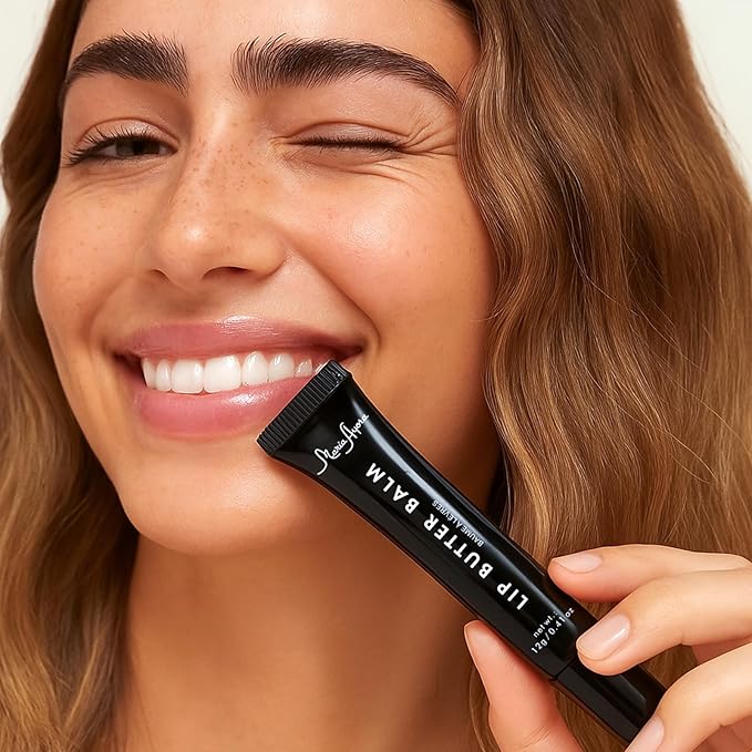 Deep Hydrating Lip Butter Balm- Glossy Lip Treatment with Shea Butter, Vitamin E, Peptides & Hyaluronic Acid - Vegan, Non-Sticky, Moisturizing Lip Care | 2-Pack (Clear-Unscented)