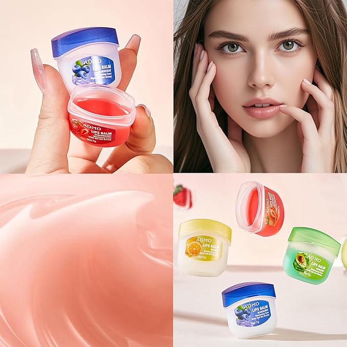 24-Pack Lip Balm Bulk Assorted Fruit Lip Care Products Set Hydrating, Lip Mask Multi Pack Moisturizing for Dry Lips