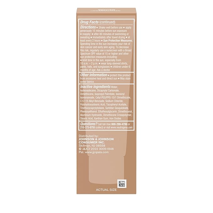 Neutrogena Purescreen+ Tinted Sunscreen for Face with SPF 30,Broad Spectrum Mineral Sunscreen with Zinc Oxide and Vitamin E,Water Resistant,Fragrance Free,Medium,1.1 fl oz,(Pack of 2)