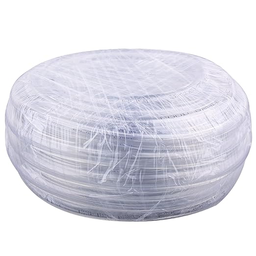 DERNORD PVC Tubing 3/16"ID X 7/16"OD Flexible Clear Vinyl Hose 25 Feet for Food Grade