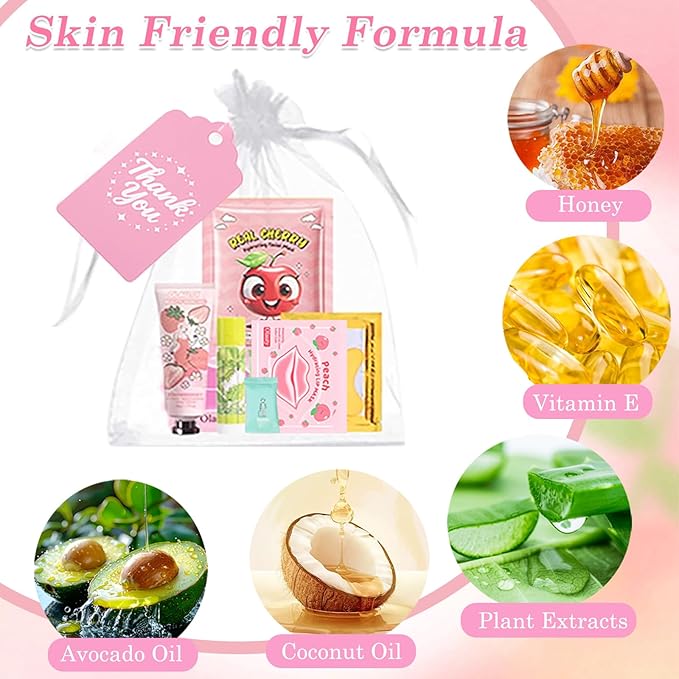 90PCS Spa Party Supplies for Girls,Spa Skincare Sets Favors Include Face Masks,Lip Mask,Skin Care For Teens 10-12,Bulk Birthday Galentines & Valentines Day Gifts,Sleepover Party Supplies for Girls