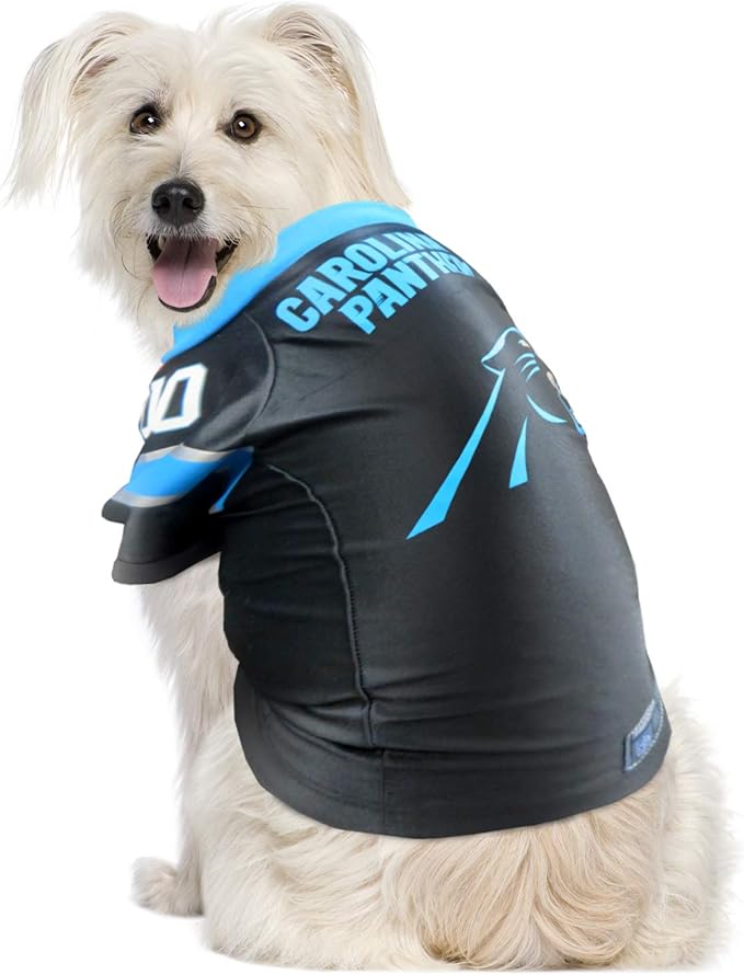 Littlearth NFL Carolina Panthers Premium Pet Jersey, Team Color, X-Large