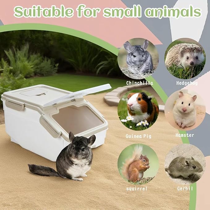 Extra Large Chinchilla Sand Bath Container Kit, Plastic Chinchilla Dust Bath House with Wash and Care Accessories, Dust Bathtub for Chinchillas Hamster Hedgehog Guinea Pig and Other Small Animals