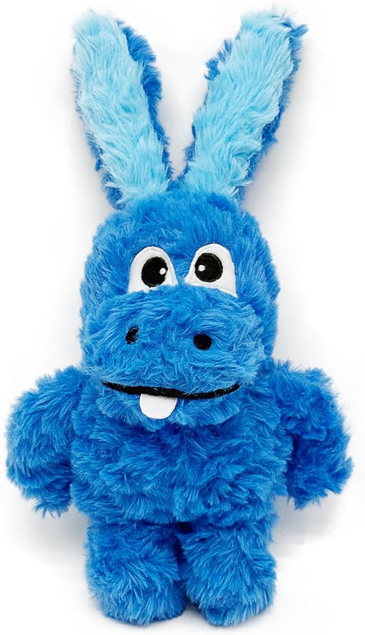 Donkey Squeaky Dog Toys to Keep Them Busy, Stuffed Plush Dog Birthday Toy Crinkle Pet Puppy Tug Toy for Small Medium Large Dogs(Blue)