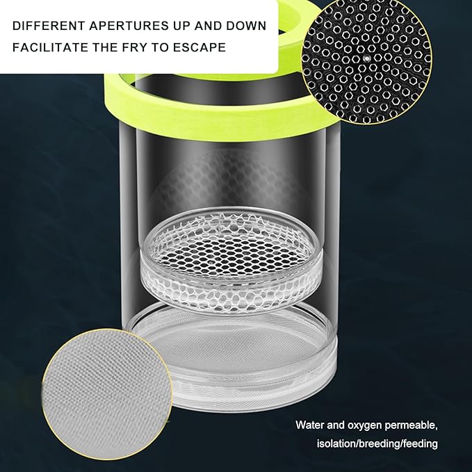 3pcs Floating Nursery Tanks Breeding Box for Baby Fish and Shrimp Great for Home and Office Aquariums Use