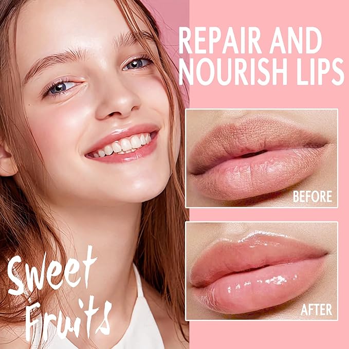 10 PCS Bee Lip Balm Lip Mask Honey Pot,Strawberry,Watermelon,Cherry,Peach,Apple Lime,Mint,Honey Lip Balm Bulk Gifts Lip Sleeping Mask Overnight Lip Moisturizer,Mothers Day Gifts,Party Favors for Women