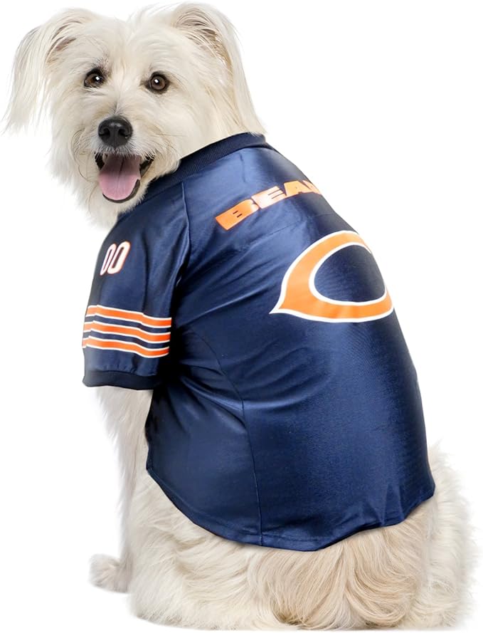 Littlearth NFL Chicago Bears Premium Pet Jersey, Team Color, Small
