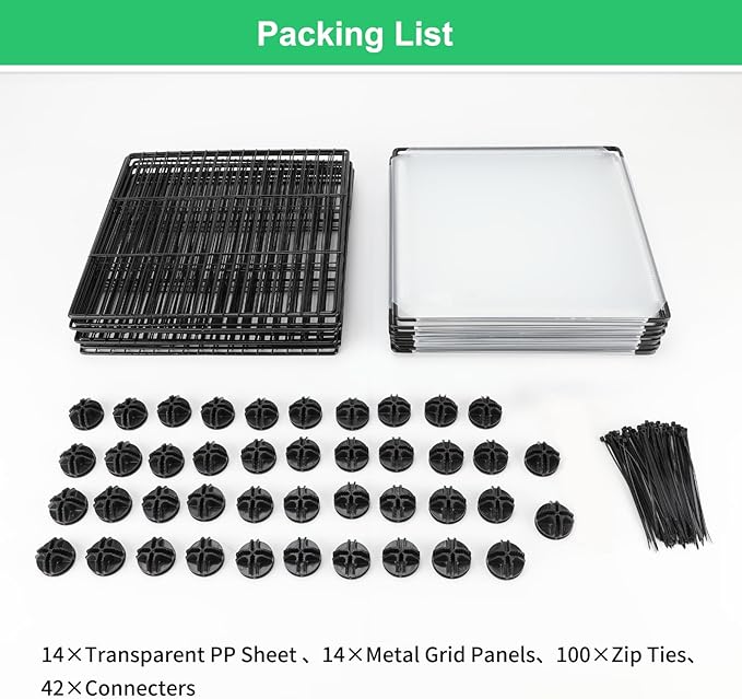 Pet Playpen Indoor, Transparent Clear + Wire Small Animal Playpen, 28 Panels (11.8") DIY Plastic Enclosure, Expandable Pet Fence Indoor for Guinea Pigs, Bunny, Hamsters, Hedgehogs, Puppies & Kittens