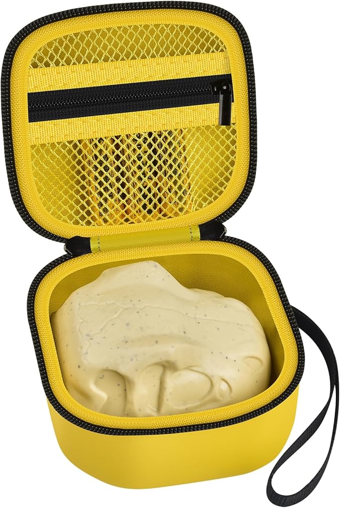 GWCASE Case Compatible with Bitzee Dinosaur Skull– Yellow with Black Zipper，Case Only