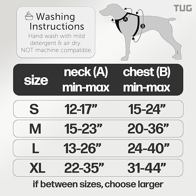TUG Grab Dog Harness | Integrated Traffic Leash Magnetically Attached for Quick Control (XL/Cream)