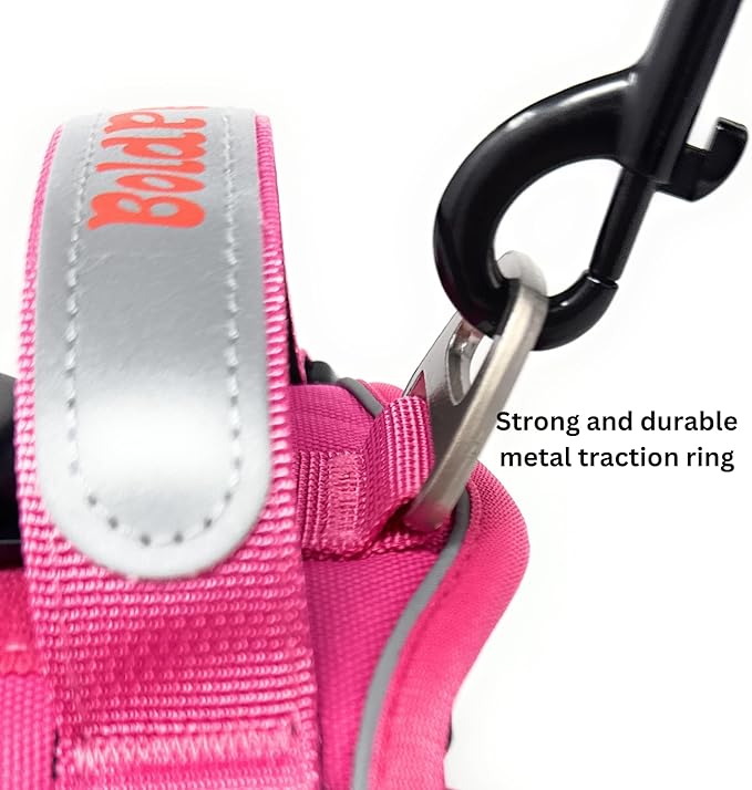 Dog Harness with Airtag Holder and Leash Set-Premium Oxford Breathable Material- Durable Reflective Airtag Dog Harness and Leash Set for Small, Medium, Large and X Large Dogs