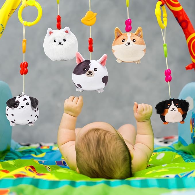 Libima 9 Pcs Mini Stuffed Animals Gifts 3.15 Inch Small Plush Keychains Cute Ornaments Bulk Toys for Baby Shower Birthday Party Gift Bags Fillers Valentines Easter Basket Stuffers(Puppy)