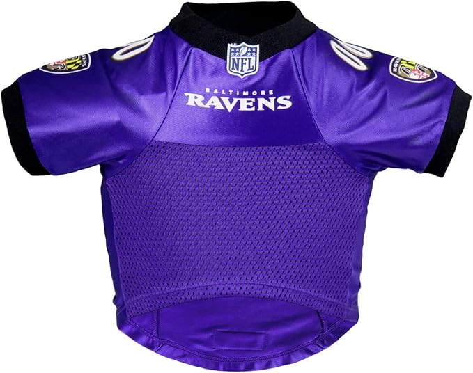 Littlearth NFL Baltimore Ravens Premium Pet Jersey, Team Color, Large